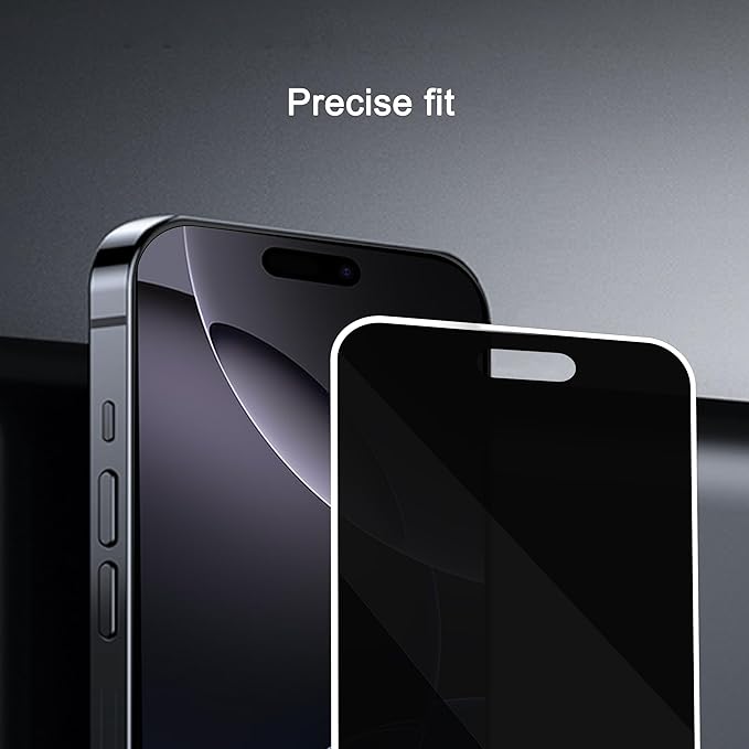Ailun 3 Pack 4 Way 360 Degree Privacy Screen Protector for iPhone 16 Pro [6.3 inch], Face ID Sensitive,4 Directions Horizontal and Vertical All Around Anti Spy Tempered Glass Film[9H Hardness]-HD - Image 6