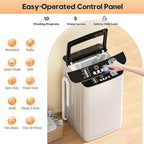 Auertech Portable Washer and Dryer Combo Set, 2.8 CU. FT. Portable Clothes Dryers with Boot Dryer, 28 lbs Fully Automatic Washing Machine, Compact Washer and Dryer for Apartment, RV, Dorm - Image 5