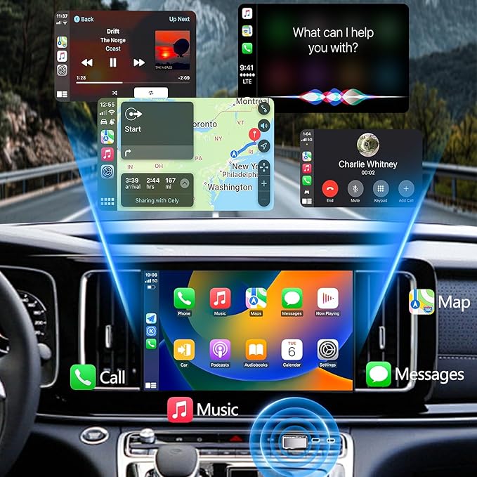 gozahad Wireless CarPlay Adapter for iPhone (iOS 10+) - 2026 Upgraded 5.8GHz Dongle for Factory Wired CarPlay Cars | Converts Wired to Wireless Instantly | Plug & Play, Low Latency, Auto-Connect - Image 5