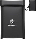 2 Pack Faraday Bags for Phones - [5G/Bluetooth/WiFi/GPS] Signal Blocker, Fireproof Waterproof Anti-Scratch | Detachable Wrist Strap, RFID Blocking Anti-Tracking Pouch by XIAODUN