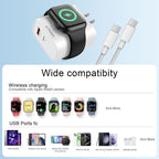 3-in-1 Adapter for Apple Watch, 20W USB C Fast Charging Block with Dual Ports & Magnetic Wireless Adapter, Portable Travel Wall Plug for iWatch Ultra/SE/11/10/9/8/7, iPhone 17/16/15/14, AirPods - Image 6