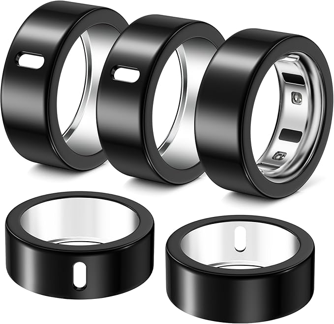 5 Pack Ring Cover Compatible with Oura Ring Gen 4/Oura Ring Gen 3 Horizon/Heritage, Abrasion-Resistant TPU Case for Oura Ring Protector Accessories for Oura Size 7 by Hexasider