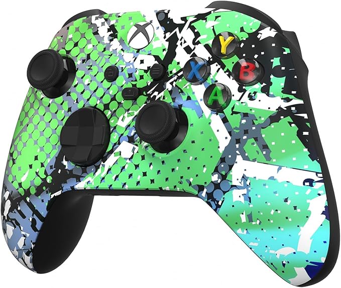 Custom Controllerzz Wireless Controller for Microsoft Xbox Series X/S & Xbox One - Custom Soft Touch Feel - Custom Series X/S Controller (X/S Swamp Fade) - Image 3