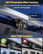 【Upgrade 180°Wide Angle】 Backup Camera AHD 1080P Back up Camera for Cars Super Night Vision 360° Rotatable Front/Side/Rear View Camera IP69K Waterproof Reverse Camera No-drillling Install - Image 5