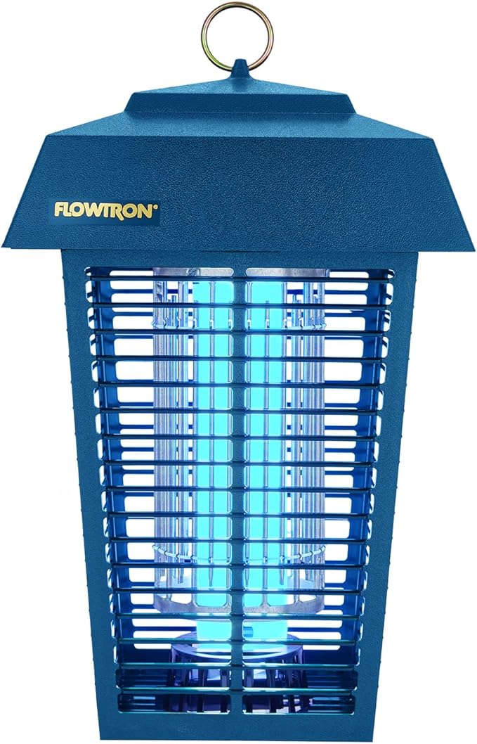 Flowtron Bug Zapper, 1 Acre of Outdoor Coverage with Powerful 40W Bulb & 5600V Instant Killing Grid, Electric Insect, Fly & Mosquito Zapper, Made in The USA - Blue Color by Flowtron