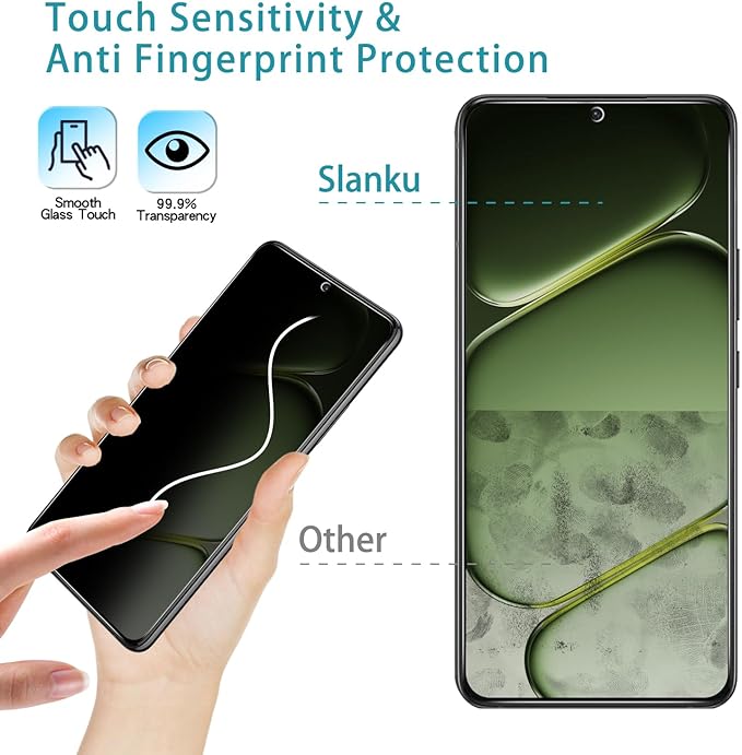 Slanku [3+3 Pack for Samsung Galaxy S22 Privacy Screen Protector and Camera Lens Protector with Installation Frame, [Anti Spy], [Private Tempered Glass], Full Coverage, Case Friendly - Image 7