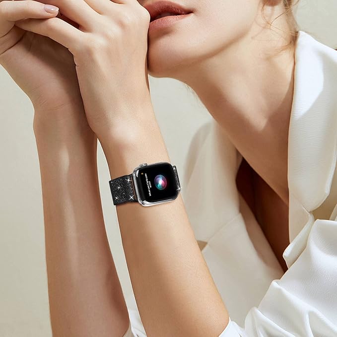 Stretchy Nylon Solo Loop Bands Compatible with Apple Watch 38mm 40mm 41mm 42mm 44mm 45mm 46mm 49mm Ultra 2 iWatch Series 11 10 9 8 7 SE 6 5 4 3 2 1 Strap,Sport Elastic Braided Women Men - Image 6