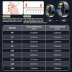 Smart Health Ring for Women Men, Fitness Tracker Ring with Heart Rate, Blood Oxygen, Sleep Tracker, Step Tracker, No Subscription Fee, IP68 Waterproof Smart Ring for iphone & Android (Black, 6#) - Image 2
