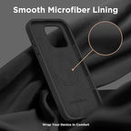 GolbinBox Magnetic for iPhone 16 Pro Max Case, Compatible with MagSafe, [Soft Anti-Scratch Microfiber Lining], Liquid Silicone Shockproof Protective Phone Case for iPhone 16 Pro Max, Black - Image 8