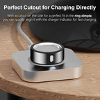 Cover Compatible for Oura Ring Gen 4/Gen 3 Horizon/Gen 3 Heritage,(NOT Compatible with Oura Ring 4-Ceramic), Charging Directly,Rugged TPU Finger Protector for Workout Women Men-Clear+Black -Size 12 - Image 3