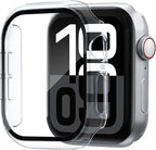 2 Pack Case for Apple Watch Screen Protector, Hard PC Case with Tempered Glass Protective Cover Guard Bumper, Slim Apple Watch Cover for iWatch Series 11 Series 10 - Clear/Clear 42mm by FoamiaCaseforAppleWatch
