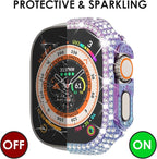 KADES Compatible with Apple Watch Ultra 3 2 1 49mm Case, Full Diamond Bling Protective Bumper with Tempered Glass Screen Protector, Luxury Sparkly Cover for Women, Iridescent - Image 4