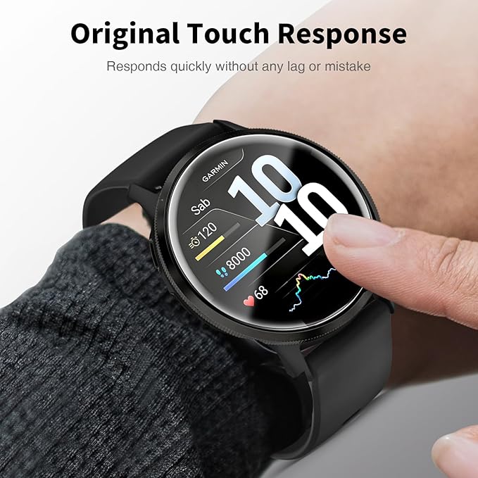 LK 6 Pack for Garmin Venu 4/ Venu 3 Screen Protector 45mm - Anti-Scratch, Self-Healing Soft TPU Screen Protector for Garmin Venu 45mm, Bubble Free, HD Transparent, Touch Sensitive - Image 5