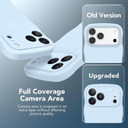 Magnetic for iPhone 17 Pro Case, [Full Camera Protection][Compatible with MagSafe] Cute Wave Frame Silicone Shockproof Protective Phone Case for iPhone 17 Pro 6.3", Light Blue - Image 7