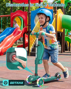 Gotrax KS3 Kids Kick Scooter, LED Lighted Wheels, Adjustable Height Handlebars and Removable Seat, Lean-to-Steer & Widen Anti-Slip Deck, 3 Wheel Scooter for Kids Ages 2-8 and up to 110 Lbs - Image 8
