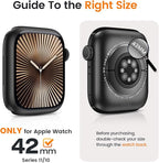 3 in 1 Goton Waterproof Hard Case for Apple Watch Screen Protector 42mm, 360° Slim Full Protective Tempered Glass Face Cover + Back Hard PC Bumper for iWatch Series 11/10, 42mm Clear - Image 2