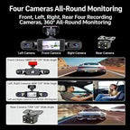 Full View Car Dashcam System - Upgraded 1080p 4 Channel Dash Cam, HD Night Vision, Parking Monitor (Upgraded Version（Four Sides）+32G) - Image 6
