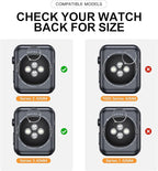 Misxi 2 Pack Hard PC Case with Tempered Glass Screen Protector Compatible with Apple Watch Series 2 Series 3 42mm, Anti-Drop Scratch Resistant Lightweight Cover for iWatch, 1 Silver + 1 Transparent - Image 3