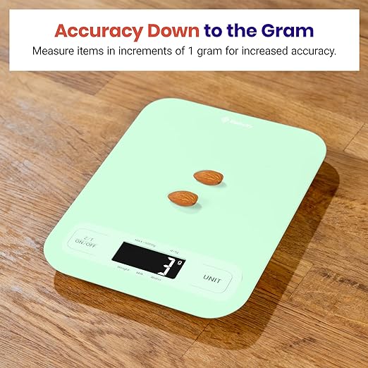 Etekcity Food Kitchen Scale, Digital Grams and Ounces for Weight Loss, Baking, Cooking, Keto and Meal Prep, Large, Green - Image 2