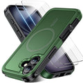 Magnetic for iPhone 16 Case, Heavy Duty Protection, 23ft Military-Grade Drop Protection, Compatible with MagSafe, Tough Non-Slip, Matte Surface Phone case for iPhone 16 6.1", Green by Zuoderri