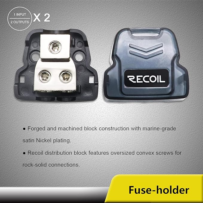 Recoil RC4D True 4 Gauge Car Audio Dual Amplifiers CCA Wiring Installation Kits with OFC RCA Cable - Image 7