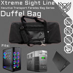 Xtreme Sight Line ~ AQUA Duffel Faraday Bag + XTECH Faraday Bag ~ Water-Proof Signal Blocking Duffel Bag for Large Electronics ~ Tracking/Hacking Defense ~ 1000D Nylon ~ Woodland Camo - Image 6