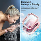 Goton Waterproof Case Compatible for Apple Watch Screen Protector Series 6/5/4, SE 3/2/1 44mm, Hard Bumper with Tempered Glass for iWatch Cover 44 mm - Image 3