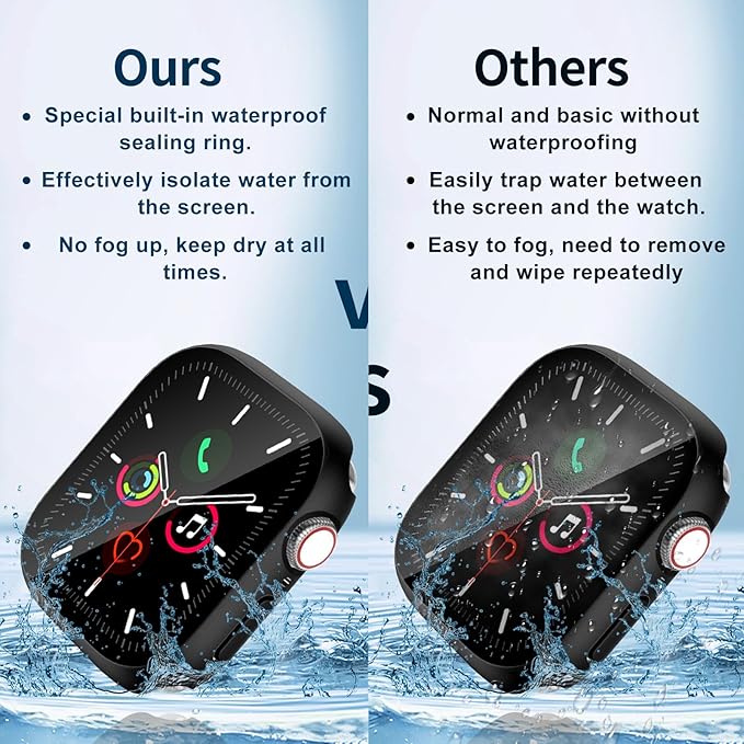 Waterproof Case for Apple Watch Series 10 Series 11 46mm Built-in Tempered Glass Screen Protector,[Slim Guard PC Bumper] [Touch Sensitive] Full Protective Face Cover Compatible iWatch Accessories - Image 5