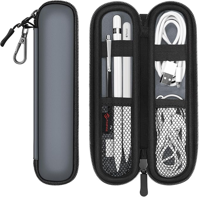 Fintie Pen Holder Case for Apple Pencil Pro, Apple Pencil (USB-C / 1st / 2nd Generation), Soft Neoprene Zipper Carrying Bag Sleeve Pouch for Samsung Stylus, Surface Pen by Fintie