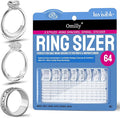 Ring Sizer Adjuster for Loose Rings, 64-Piece Set with 3 Types (Spiral Coils, Ring Guards, Sizing Strips) Fits Ring Widths 1-10mm, Invisible Resizing Solution for Women & Men by Unknown