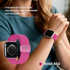 Braided Stretchy Band Compatible with Apple Watch Band 38mm 40mm 41mm 42mm 44mm 45mm 46mm 49mm Women Men, Adjustable Nylon Elastic Magnetic Clasp Strap for iWatch Series 10 9 8 7 6 5 4 3 2 1 SE Ultra - Image 5
