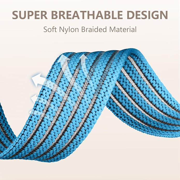 Braided Stretchy Band Compatible with Apple Watch Bands 38mm 40mm 41mm 42mm 44mm 45mm 46mm 49mm for Women Men, Adjustable Nylon Solo Loop Elastic Straps for iWatch Series 10 9 8 7 6 5 4 3 2 1 SE Ultra - Image 2