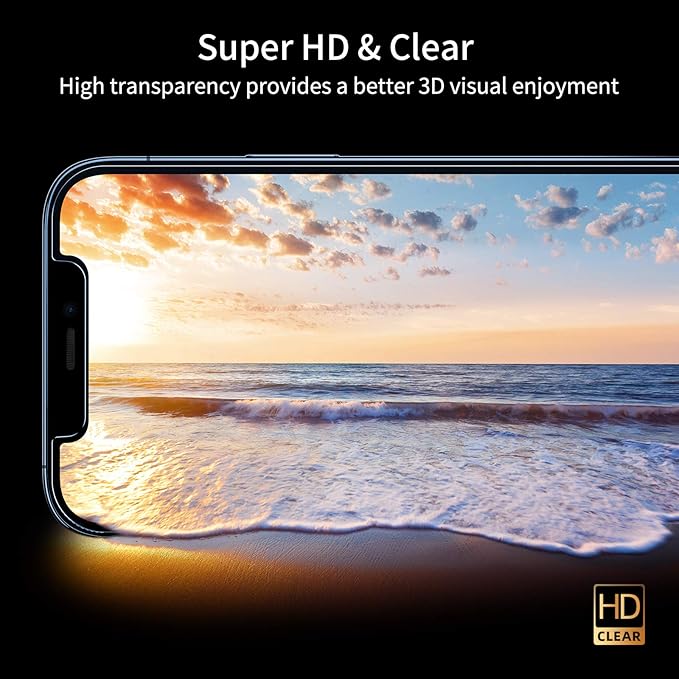 UNBREAKcable Privacy Screen Protector for iPhone 12/ iPhone 12 Pro, Shatterproof Tempered Glass [True 28°Anti Spy] [9H Hardness] [Easy Installation Frame] Black Protector for iPhone 6.1" - 2 Pack - Image 5