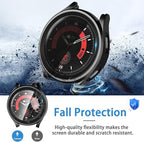 Suoman 2+2 Pack for Samsung Galaxy Watch 5 Pro 45mm Case, [Anti-peeping] 9H Tempered Glass Privacy Screen Protector, All-Round PC Matte Protective Cover Bumper -Black+Black - Image 3