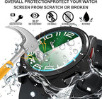 Suoman 4+4 Pack for Samsung Galaxy Watch 6 Classic 43mm Case,HD Screen Protector,All-Round PC Matte Protective Cover Bumper -Black - Image 4