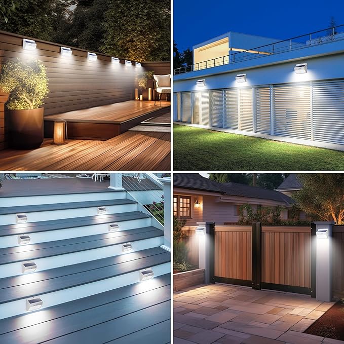 Peasur 1 Pack Solar Motion Lights Outdoor, Solar Security Light with 3 Modes, IP65 Waterproof Flood Lights Outside for Camping Garden Patio Garage Backyard, White - Image 7