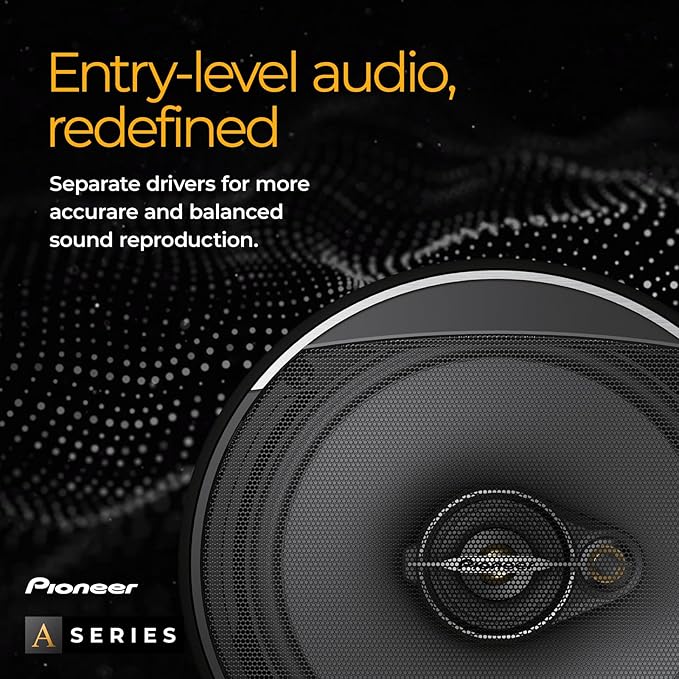 PIONEER A-Series Standard TS-A1371F 5.25” 3-Way Speakers (Pair) – 300W Max, Balanced Sound + Smooth Treble, Enhanced Bass, Great Stock Replacement - Image 3