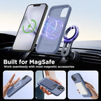 GolbinBox Magnetic for iPhone 13 Case & iPhone 14 Case, Compatible with MagSafe, [Soft Anti-Scratch Microfiber Lining], Slim Liquid Silicone Shockproof Protective Phone Case 6.1 inch, Lavender Gray - Image 4