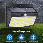 Solar Motion Sensor Outdoor Lights [138 LED/2 Packs] Solar Security Light Outdoor with 3 Lighting Modes Solar Powered Lights Waterproof for Outside Wall Garden Fence Backyard Deck, Warm White - Image 4