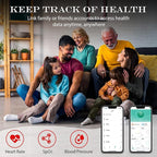 Smart Health Ring for Women Men Fitness Tracker with Heart Rate, Blood Oxygen, Blood Pressure, Sleep Monitoring, Step Counting, IP68 Waterproof for iOS and Android, No APP Fee, Black 8 - Image 2