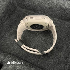 elkson Band Case for 49mm Apple Watch Ultra 3/2/1 with Screen Protector Tempered Glass, Quattro Pro Series Rugged for iWatch Strap, Military Grade Durable Protective Bumper Cover, Starlight - Image 6