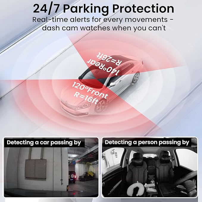 4G Dash Cam Front and Inside, Dual 2K LTE Dash Camera, Remote Live View Car Camera with 64GB TF Card, Quick App Alerts, Cloud Dash Cam, 24/7 Parking Mode, GPS, IR Night Vision, Two-Way Audio - Image 3