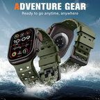 Adorve Compatible with Apple Watch Ultra 3/2/1 Band 49mm for Men - Ocean Sport Strap Rugged Waterproof Silicone Replacement Bands for iWatch Series 11 10 9 8 7 6 5 4 3 2 1 SE 46mm 45mm 44mm 42mm - Image 7