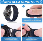 Compatible with 16mm 18mm 19mm 20mm 22mm 24mm Watch Bands Quick Release Replacement Wristband,Adjustable Stretchy Nylon Solo Loop Straps Fabric Braided Sport Elastic Bands for Men Women - Image 3
