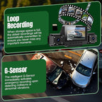 4 Channel Dash Cam,360° All-Around View,Front and Rear Inside Car Camera with 3" IPS Screen,4-Way Dash Cam 24H Parking Mode,Built-in GPS,8 IR Night Vision,G-Sensor,Free TF Card Included - Image 7