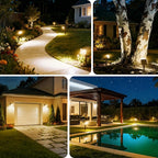 Solar Spot Lights Outdoor Waterproof IP65, [12 Pack/100 LED/4 Modes] Solar Landscape Spotlights, Auto On/Off High Lumens Spot Lights for Outside Yard Garden Pathway(Warm White) - Image 6