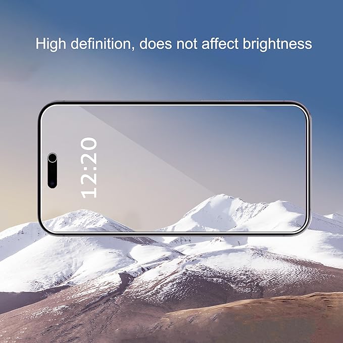 Ailun 3 Pack Privacy Screen Protector for iPhone 16 Pro Max [6.9 inch], Anti Spy Private Tempered Glass Anti-Scratch Case Friendly - Image 3
