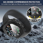 Suoman 5+5 Pack for Samsung Galaxy Watch 7/8 Ultra 47mm (2024/2025) Case, [Anti-Scratch] 9H Tempered Glass Screen Protector+All-Round PC Matte Protective Cover Bumper - Image 3