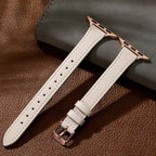 Charlam Slim Leather Band Compatible with Apple Watch Bands for Women 40mm 38mm 41mm 42mm 44mm 45mm 46mm, Top Grain Genuine Leather Strap Thin Wristband for iWatch Series 11 10 SE 9 8 7 6 5 4 3 2 1 - Image 5