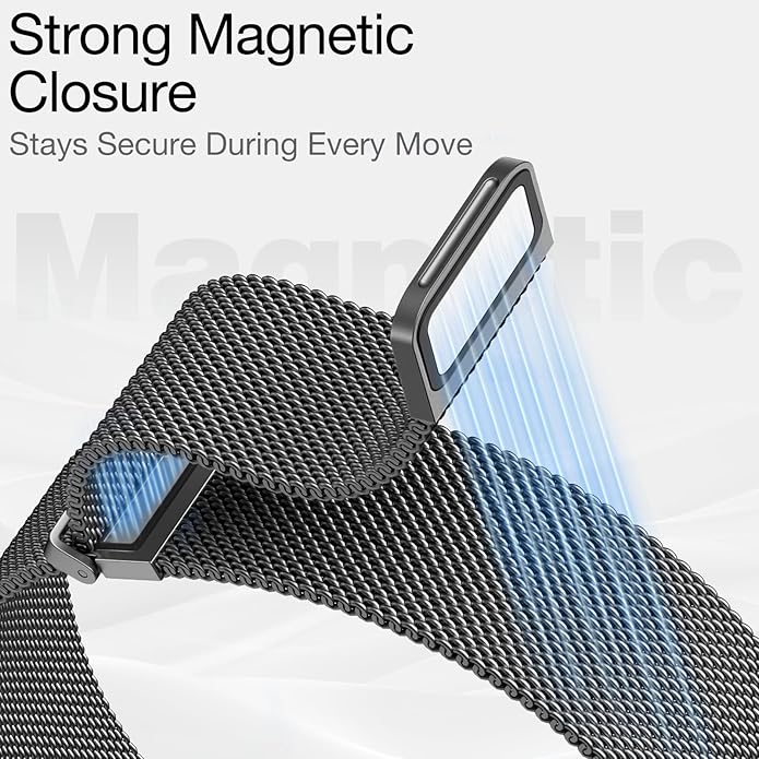 GEAK Metal Band Compatible with Apple Watch Bands for Women Men 40mm 42mm 41mm 38mm 44mm 45mm 46mm 49mm, Stainless Steel Milanese Magnetic Strap for iWatch Series 11 10 9 8 7 6 5 4 SE Ultra 3 2 1 - Image 3